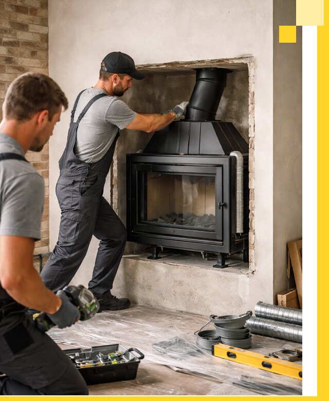 Установка каминных топок в Лангепасе: монтаж, подключение