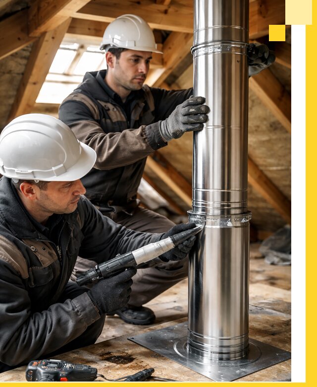 Монтаж дымоходов для каминов в Лангепасе с гарантией качества