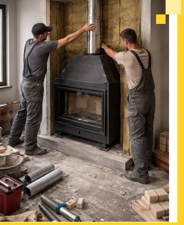 Изготовление и монтаж закрытых каминов в Лангепасе под ключ