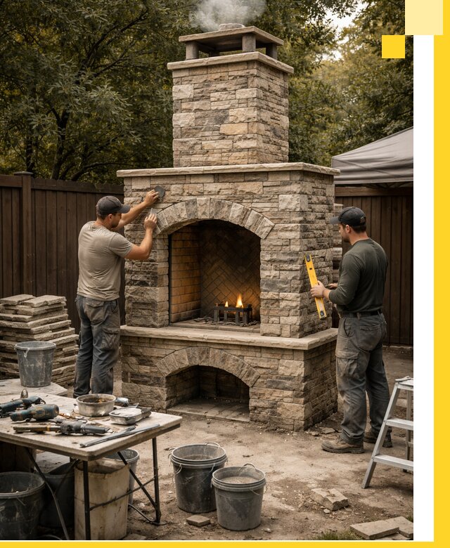 Проектирование и установка уличных каминов в Лангепасе