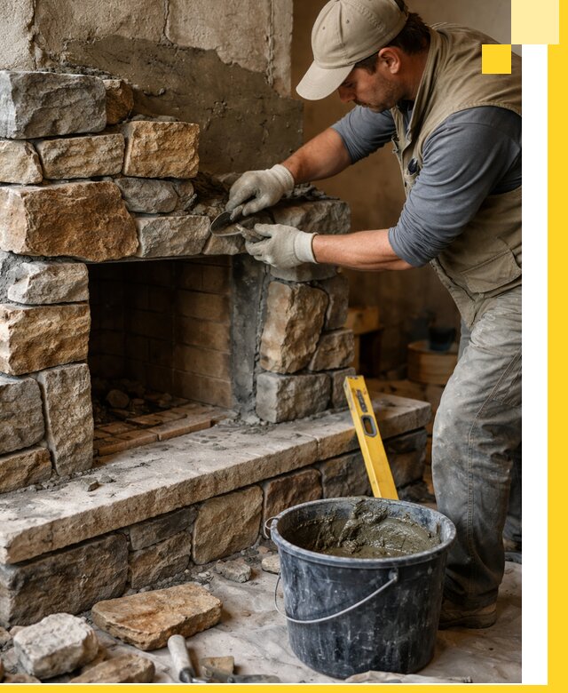 Изготовление и установка каменных каминов под ключ в Лангепасе