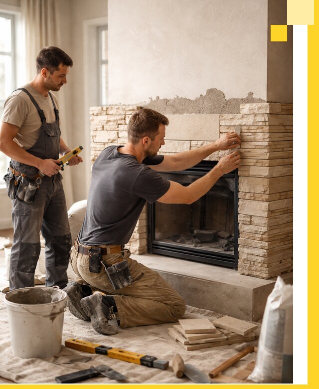 Установка и монтаж каминов для загородного дома в Лангепасе