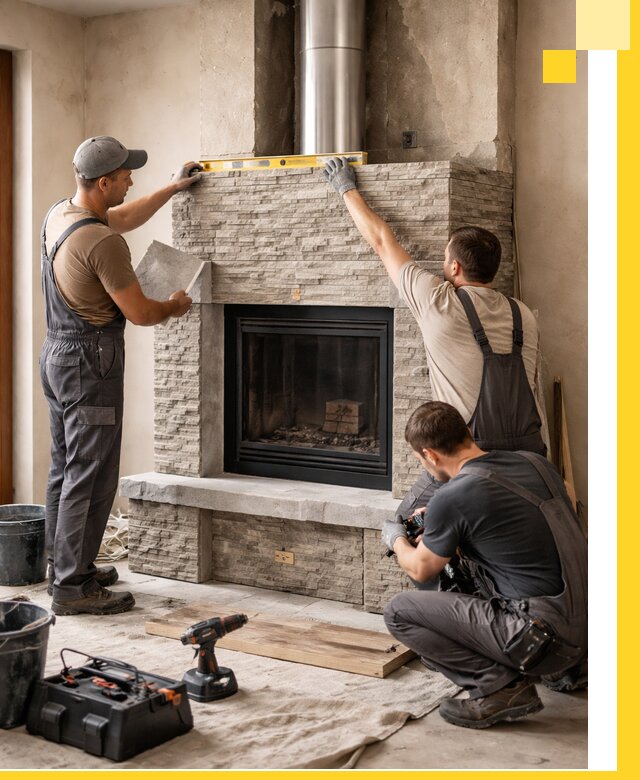 Профессиональный монтаж каминов под ключ в Лангепасе для дома