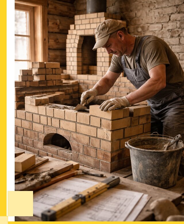 Кладка печей из кирпича в Лангепасе цены от 30300 р. - ЭриданЛнг