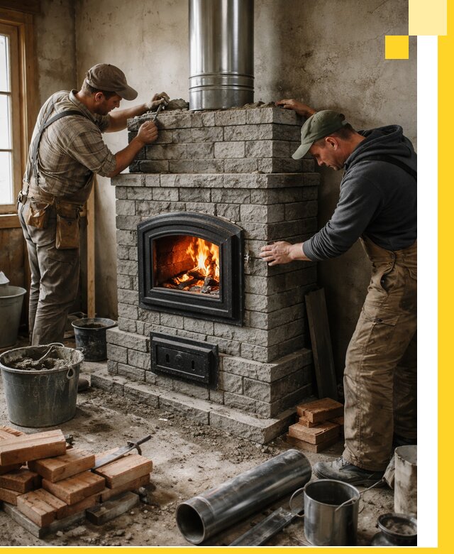 Производство, поставка и монтаж дровяных печей в Лангепасе