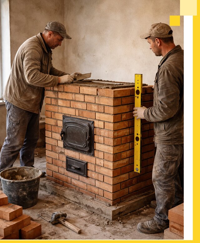 Отопительные печи под ключ в Лангепасе, установка и сборка