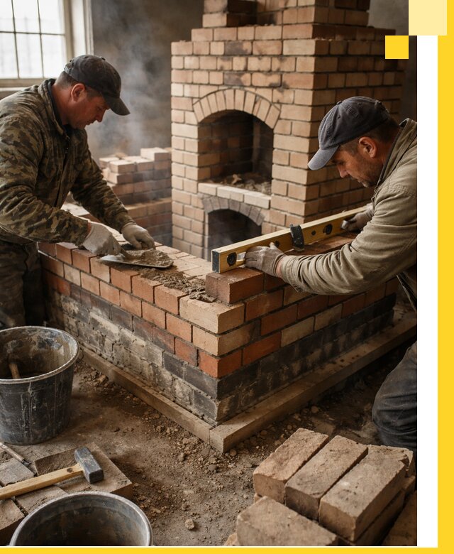 Изготовление и монтаж печей и каминов из кирпича в Лангепасе