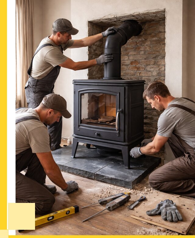 Монтаж печи камина в частном доме в Лангепасе от 25250 р. | ЭриданЛнг