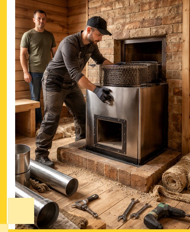 Монтаж банных печей под ключ в Лангепасе от 18180 р., ЭриданЛнг