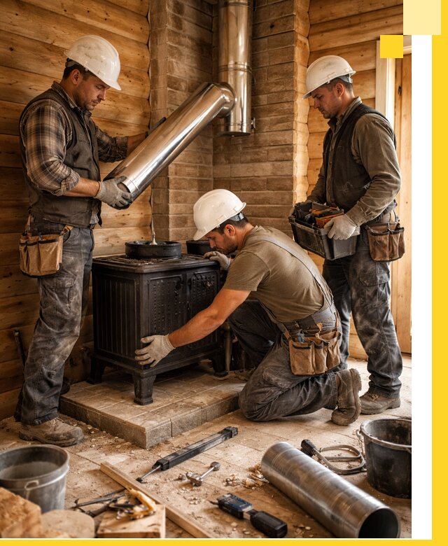 Профессиональный монтаж банных печей и дымоходов в Лангепасе