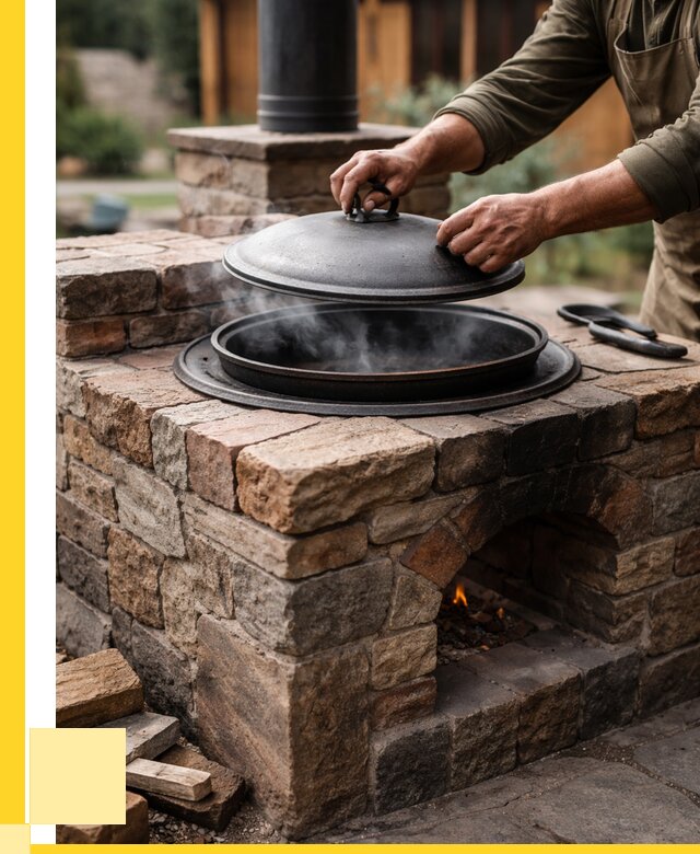 Печи для казана в Лангепасе по цене от 18180 р. | ЭриданЛнг