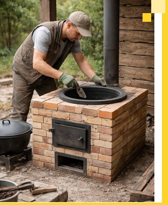 Изготовление и установка печей для казана в Лангепасе под ключ