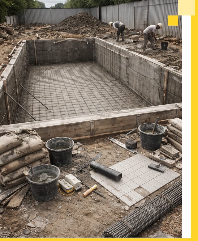 Строительство бассейнов под ключ в Лангепасе, дизайн и монтаж