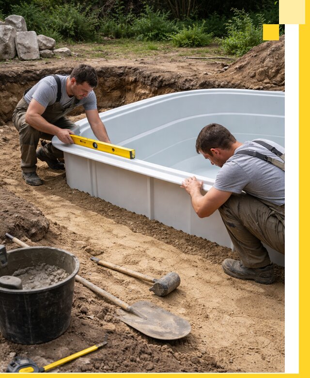 Производство и установка пластиковых бассейнов в Лангепасе под ключ