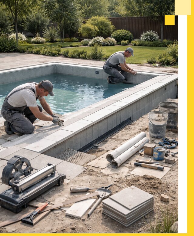 Строительство открытых бассейнов под ключ в Лангепасе профессионально