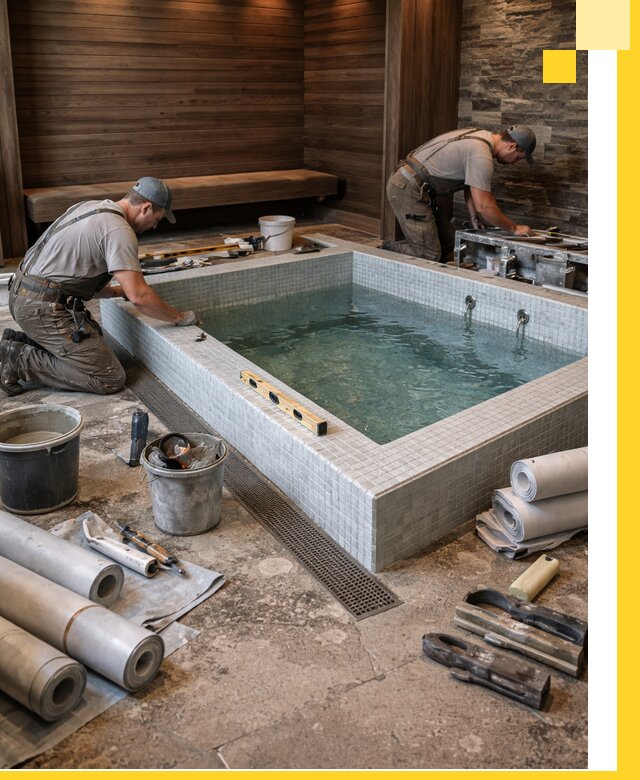 Установка и строительство бассейнов для сауны в Лангепасе