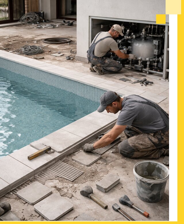 Строительство и монтаж бассейнов в коттедже в Лангепасе