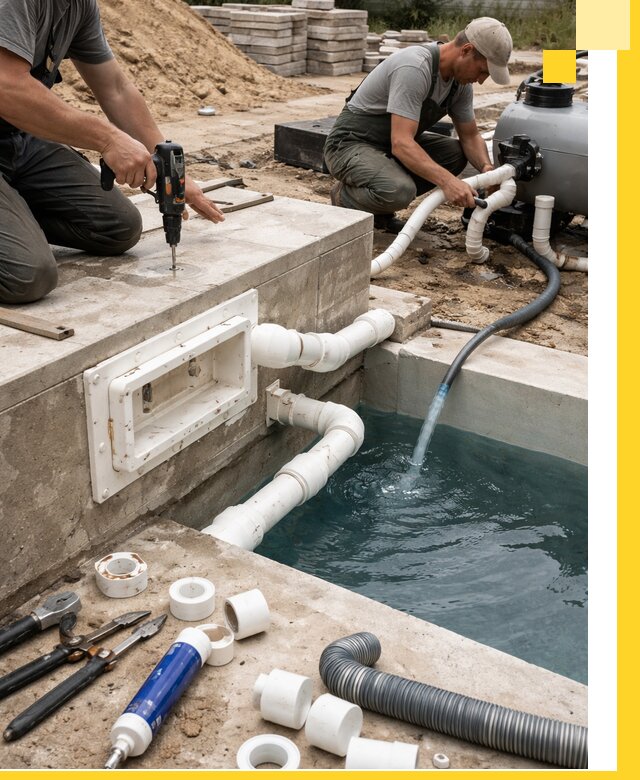 Строительство скиммерных бассейнов под ключ в Лангепасе