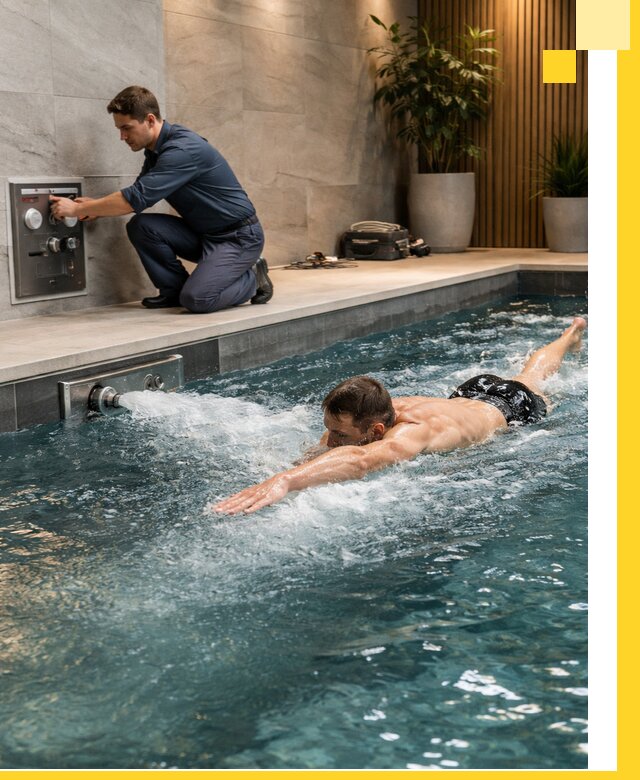 Проектирование и монтаж бассейнов с противотоком в Лангепасе