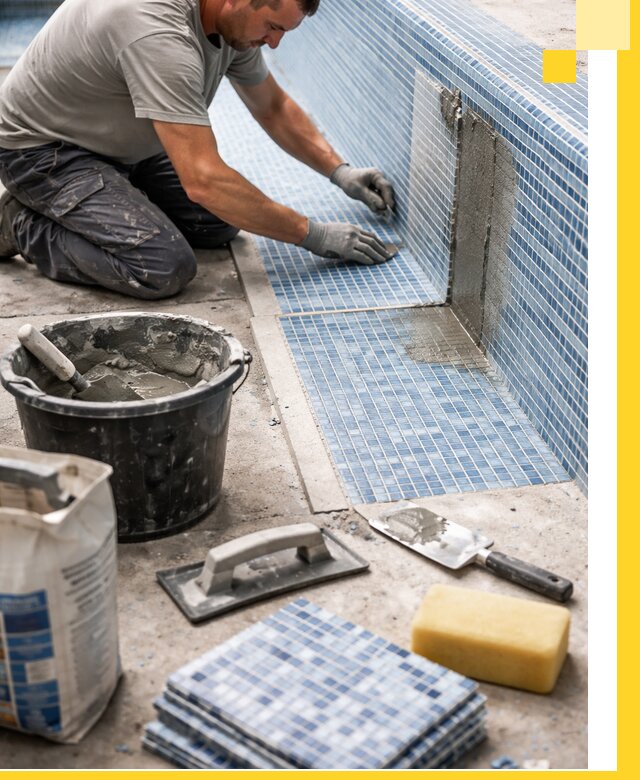 Укладка и ремонт мозаики для бассейнов под ключ в Лангепасе