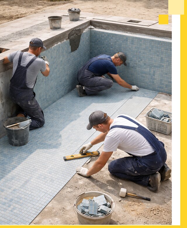 Укладка и установка плитки для бассейнов под ключ в Лангепасе