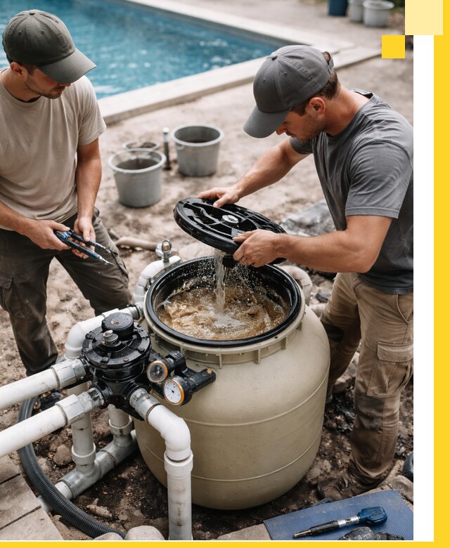 Установка и обслуживание песочных фильтров для бассейнов в Лангепасе