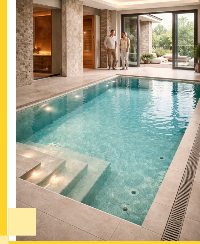 Бассейн во дворе в Лангепасе: проект, отделка от 1212000 р. | ЭриданЛнг