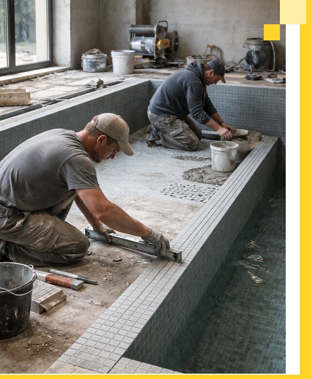 Строительство бассейна в частном доме в Лангепасе под ключ