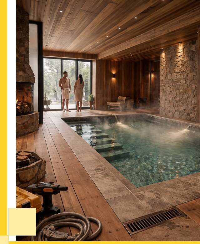 Проекты бань с бассейном под ключ в Лангепасе от 75750 р., ЭриданЛнг