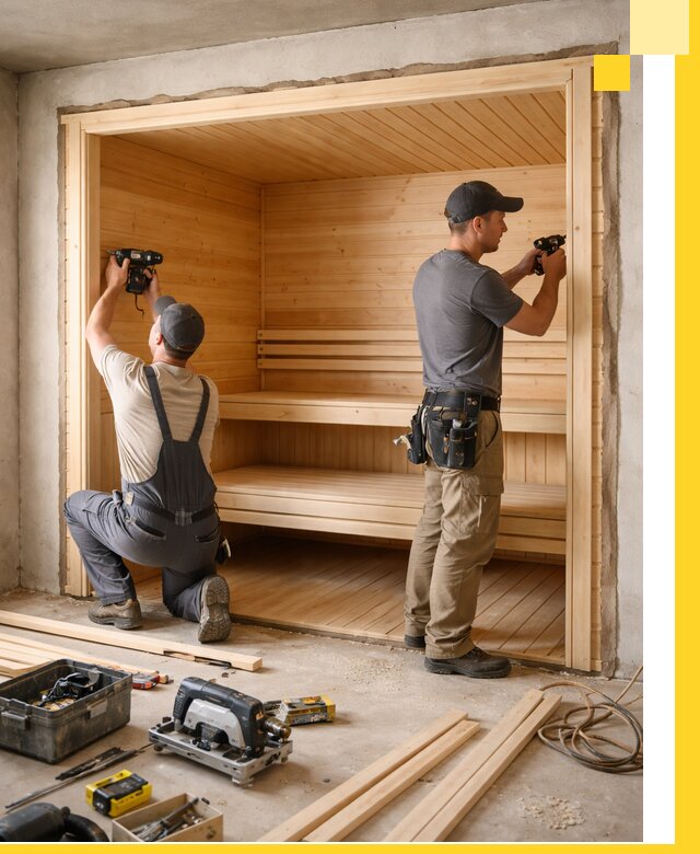 Монтаж саун под ключ в Лангепасе — проектирование и установка