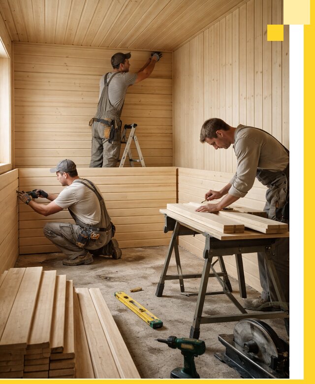 Обшивка саун в Лангепасе из натуральной древесины под ключ