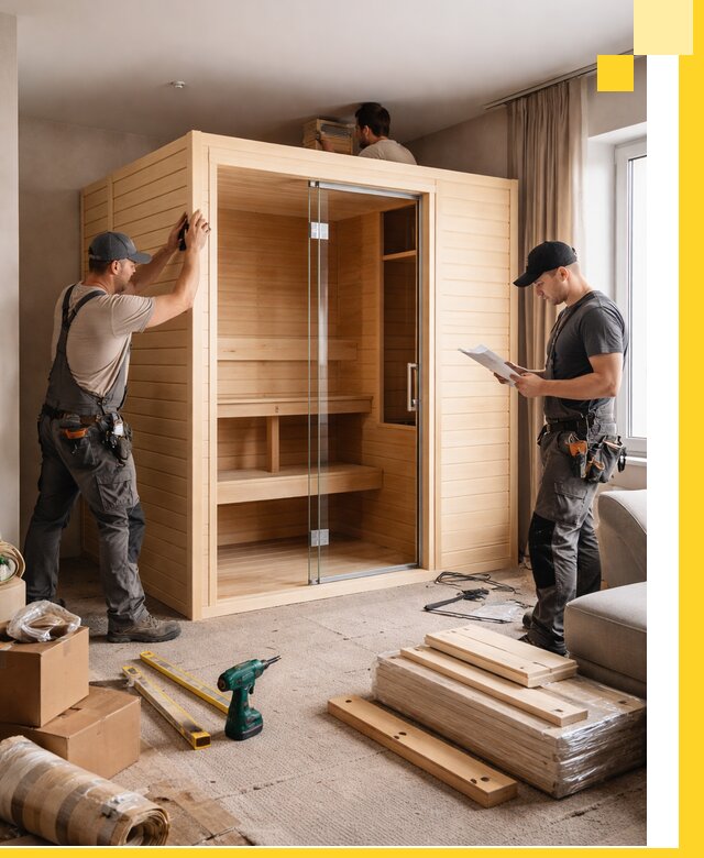 Установка и благоустройство саун в квартире в Лангепасе