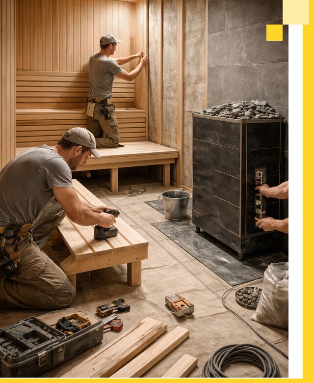 Дизайн и строительство интерьерных саун под ключ в Лангепасе