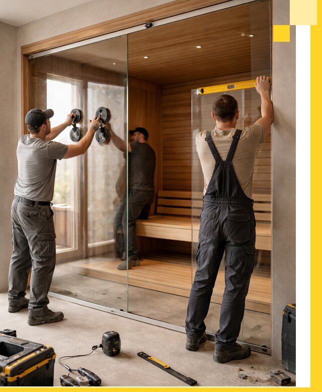 Производство и монтаж стеклянных саун под ключ в Лангепасе