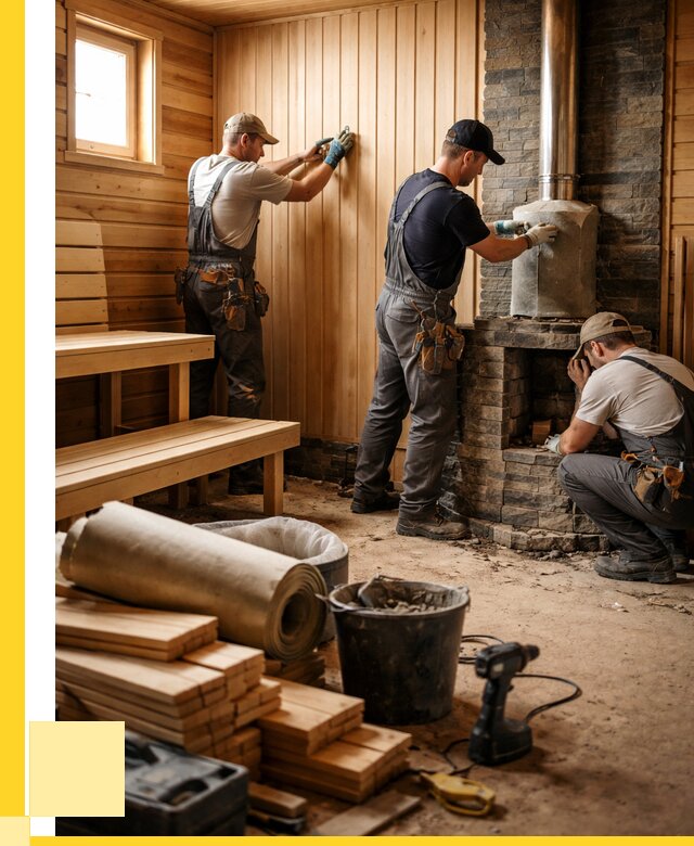 Ремонт бань под ключ в Лангепасе от 45450 р. | ЭриданЛнг