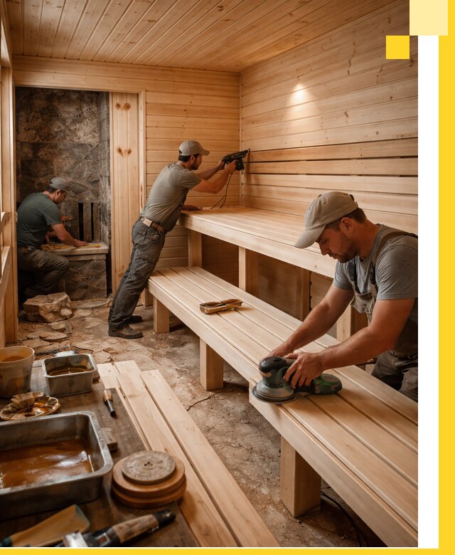 Профессиональная отделка бань в Лангепасе под ключ, с гарантией