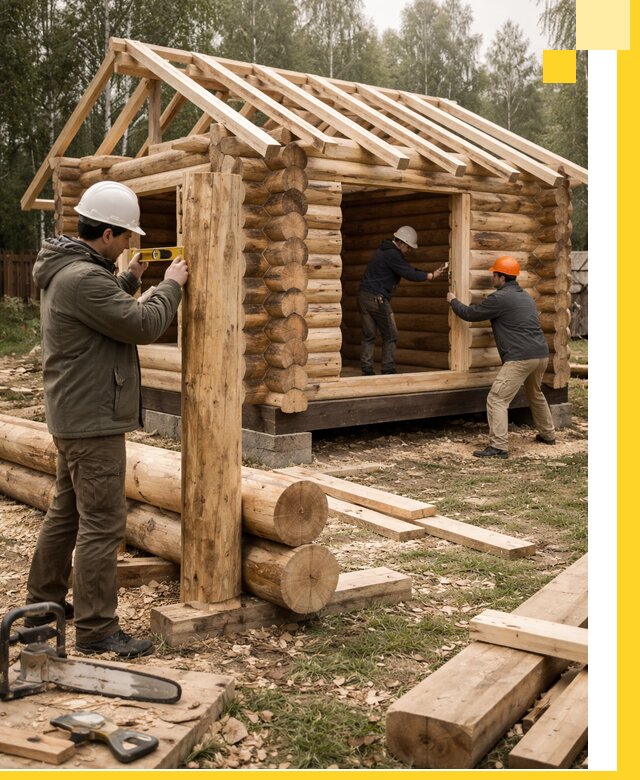 Строительство бань для дачи под ключ в Лангепасе с доставкой и монтажом