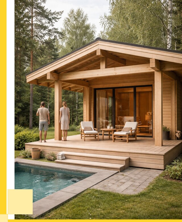 Бани с террасой под ключ в Лангепасе от 606000 р. | ЭриданЛнг