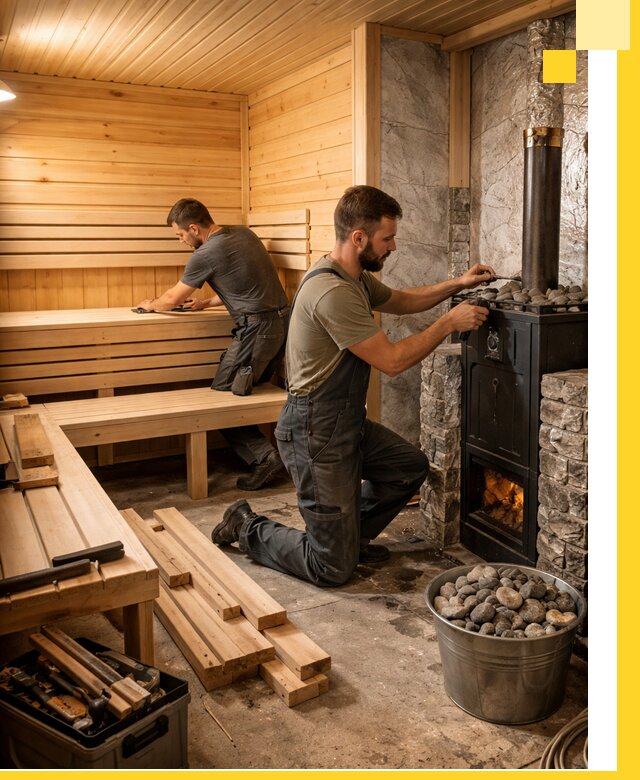 Дизайн и строительство интерьеров бань под ключ в Лангепасе