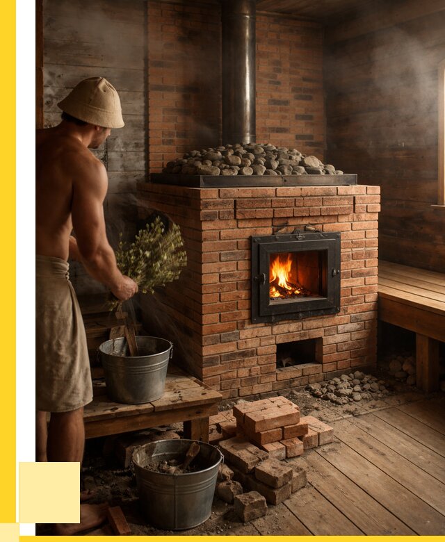 Кирпичные банные печи в Лангепасе от 90900 р. | ЭриданЛнг