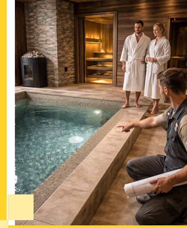 Проект бани с бассейном под ключ в Лангепасе от 65650 р. | ЭриданЛнг