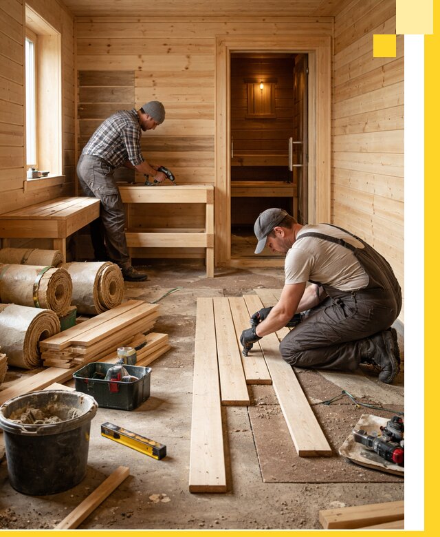 Индивидуальный проект бани с комнатой отдыха под ключ в Лангепасе