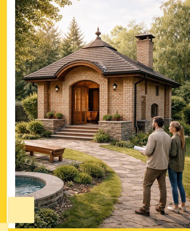 Проект кирпичной бани в Лангепасе от 30300 р. | ЭриданЛнг