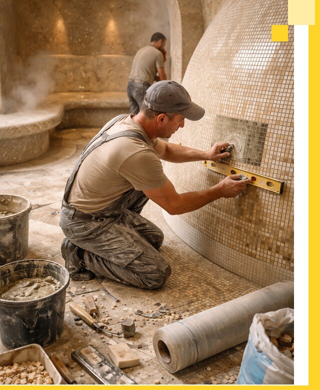 Хамам под ключ в Лангепасе: проектирование, строительство, отделка