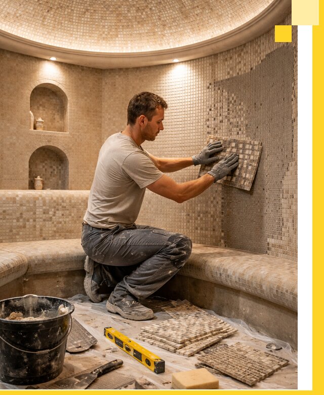 Устройство и монтаж домашнего хамама под ключ в Лангепасе