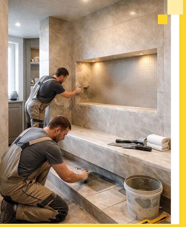 Профессиональное строительство хамама в квартире в Лангепасе