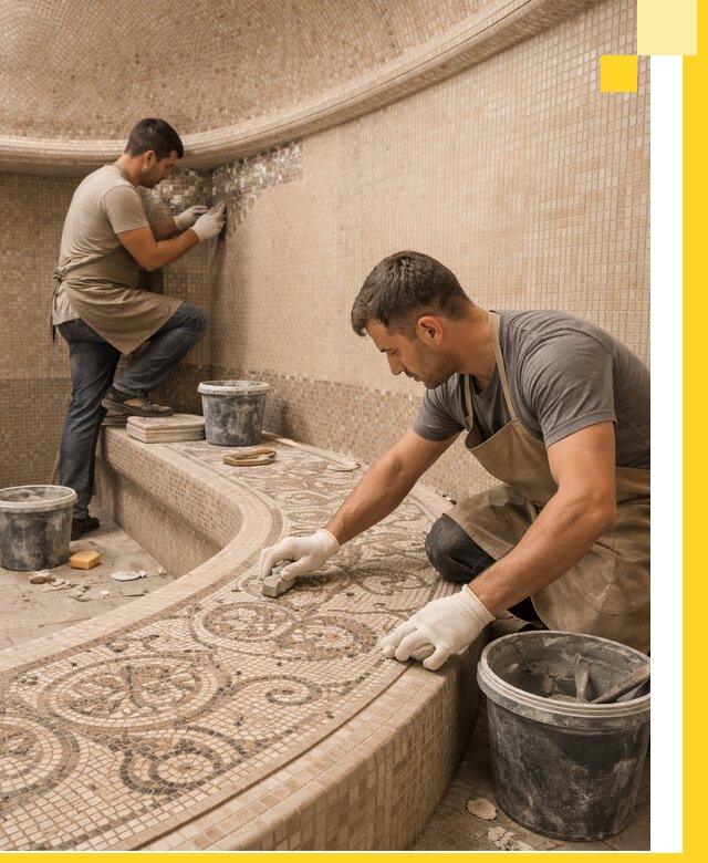 Плитка для хамама в Лангепасе, укладка, подбор и поставка